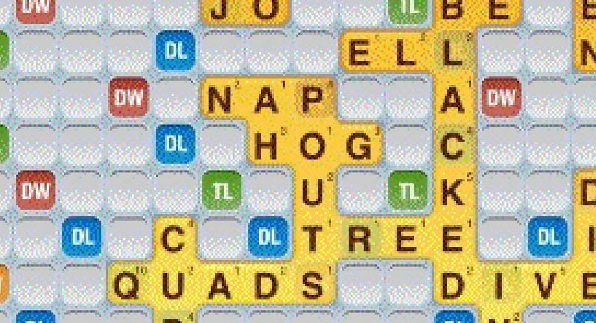 words with friends app Screen shot of words with friends board