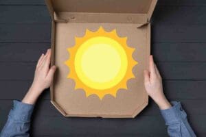 How to make a solar oven meme with a step-by-step visual.