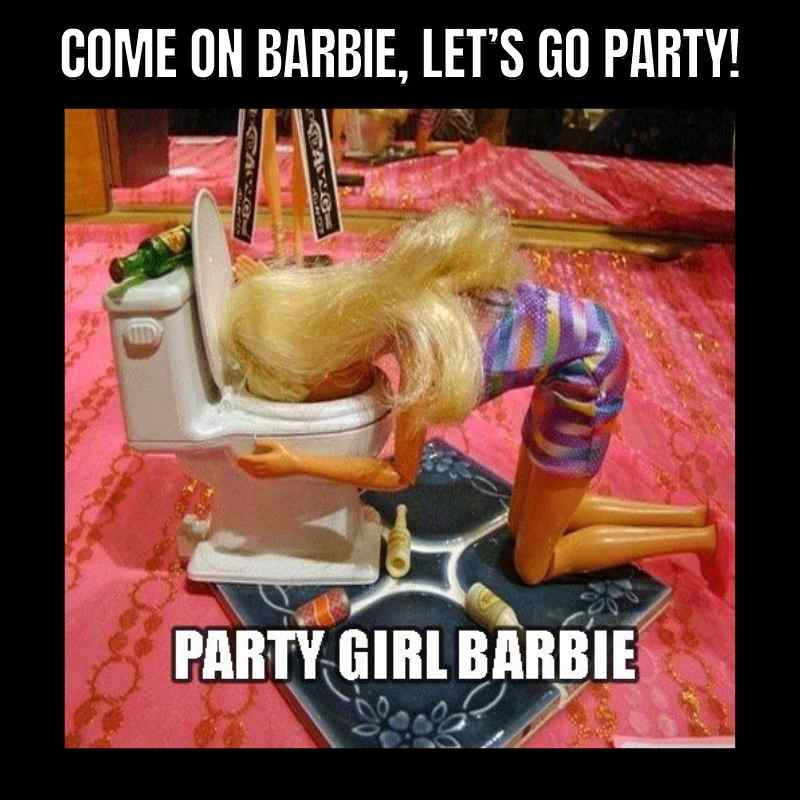 party barbie meme party barbie meme