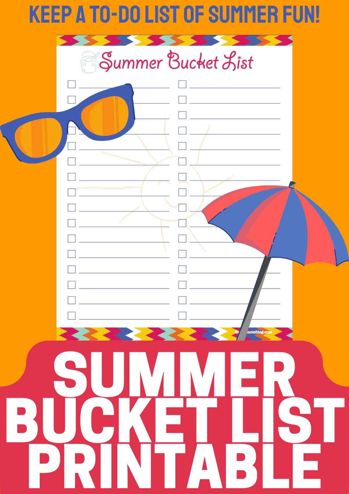 summer bucket list printable free summer bucket list printable free