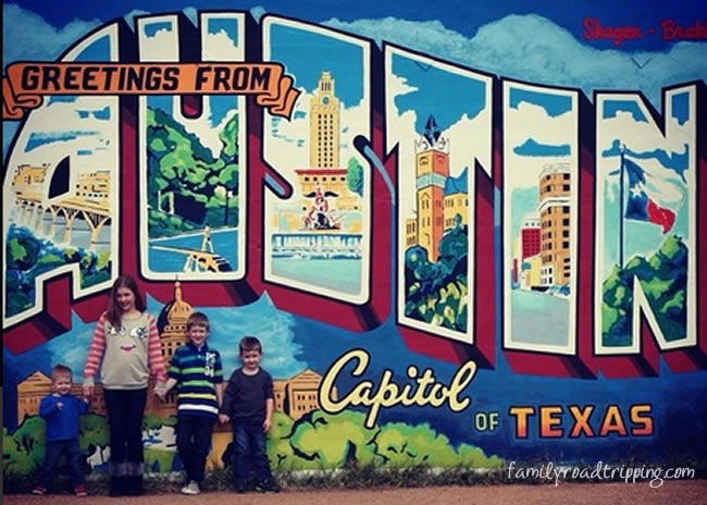 austin texas postcard mural