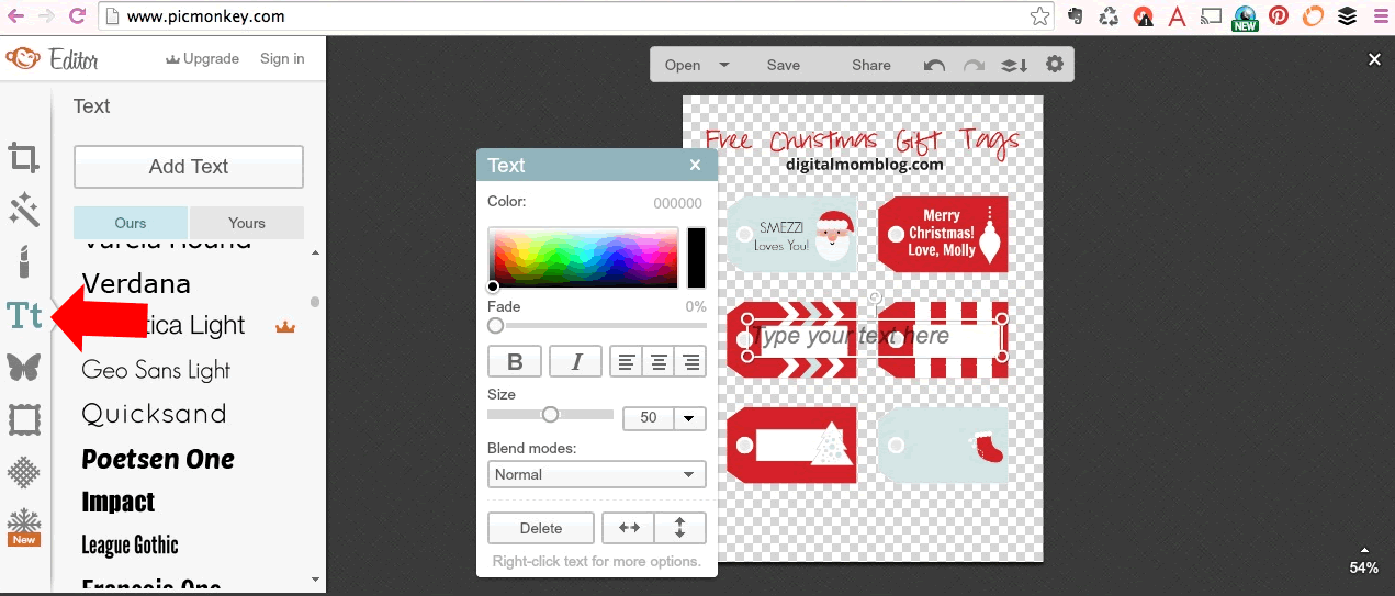 picmonkey tutorial create tags