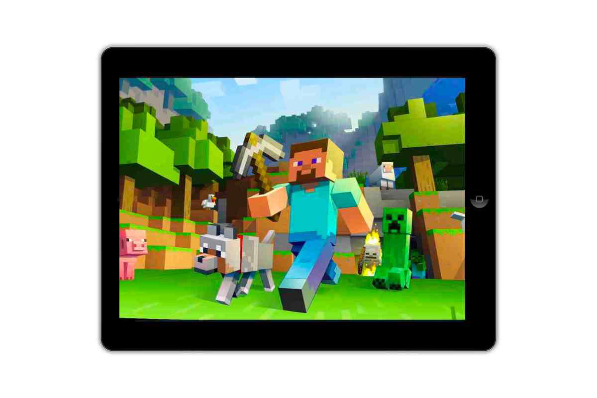 what is minecraft 1 Minecraft hero Steve, with a pickaxe in hand, leading his loyal wolf sidekick and a suspiciously green creeper through a blocky forest, while a pig wonders why it's always bacon season.