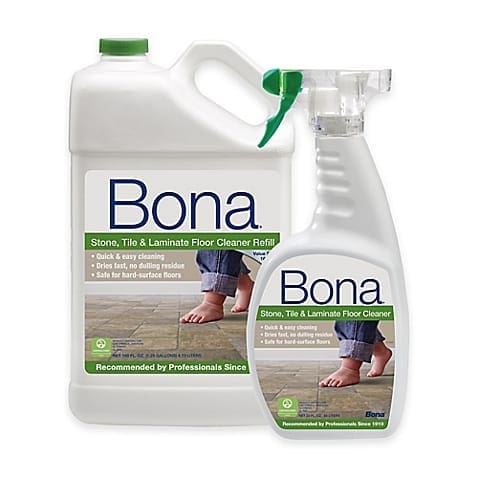 bona laminate floor cleaner Bona stone, tile, and laminate floor cleaner set with a splash-proof promise—because your floors deserve to be as shiny as your sense of humor!