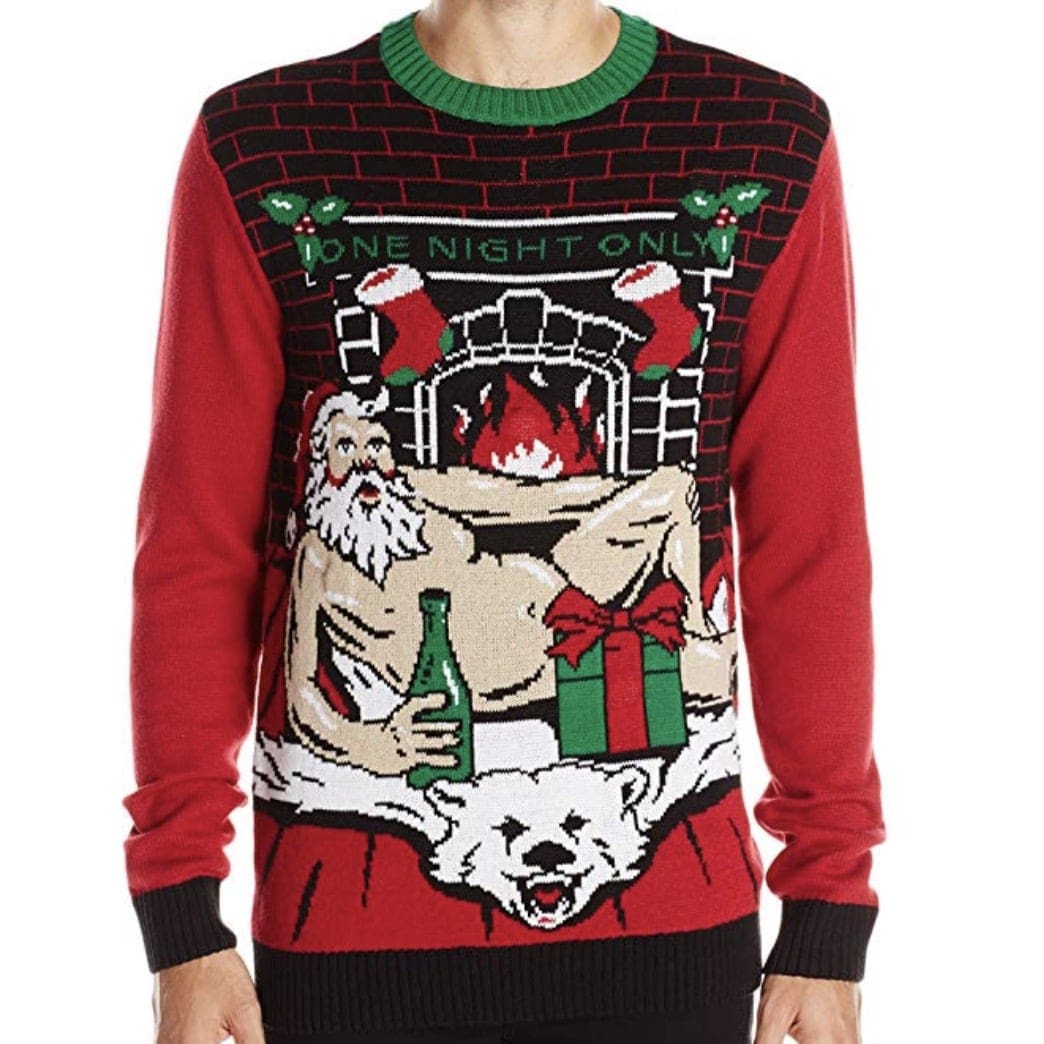 Funny Light Up Santa Sweater dirty-santa-inappropriate-christmas-sweater