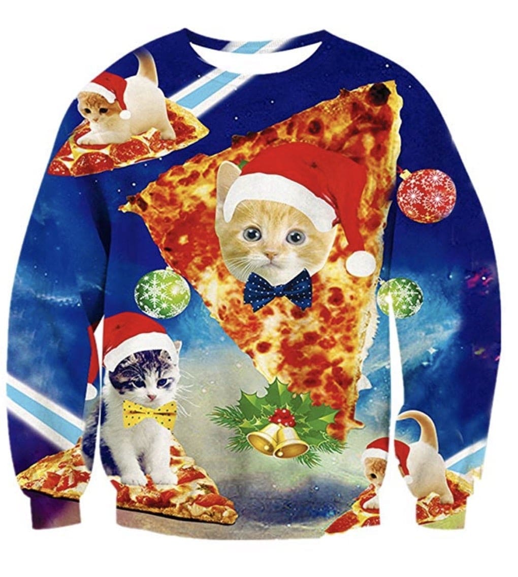 random cat christmas ugly-cat-pizza-christmas-sweater