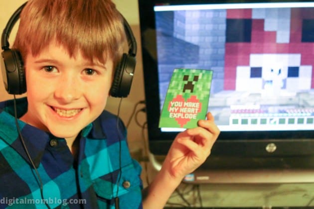 minecraft kid valentines