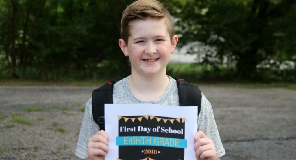 first day of school eighth grade sign first day of school eight grade sign free printable