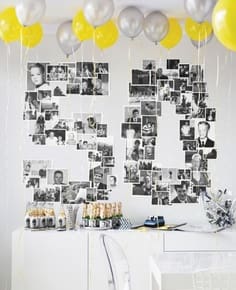 birthday photo wall Birthday Age with Photos