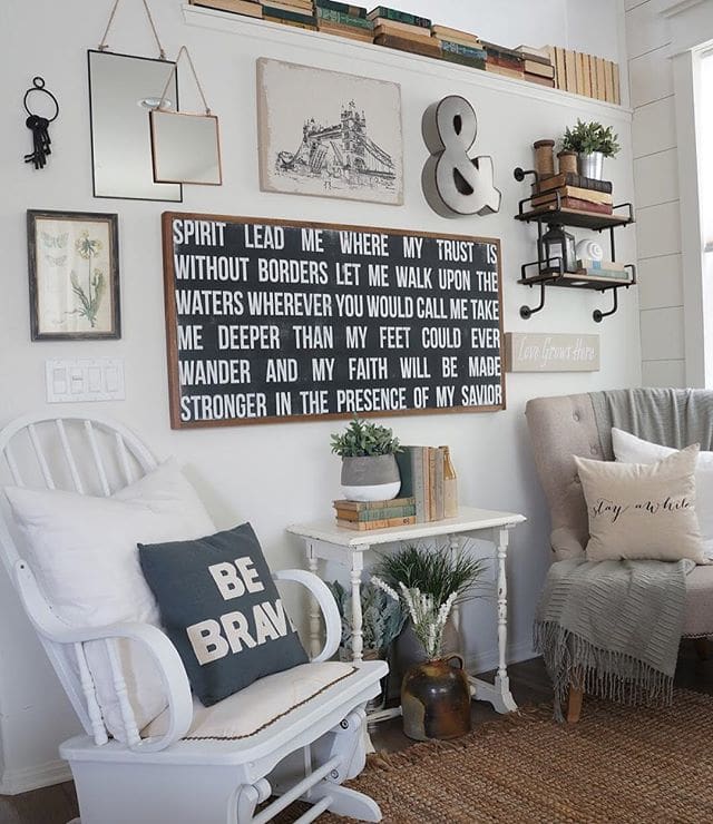 gallery wall 5 photo wall idea with quotes