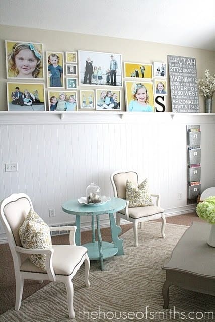 half photo wall Half Wall with Photos