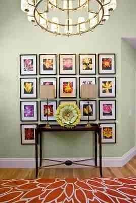 organized photo wall Neatly Organized Photo Wall