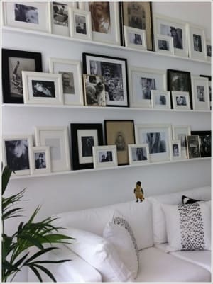 photo wall shelves Photo Frams on a Shelp