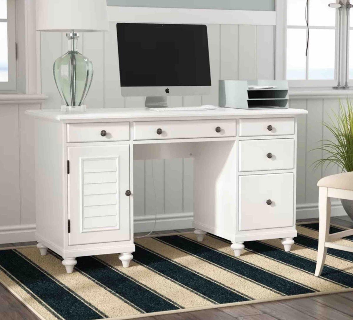 white executive desk – affordable home office option