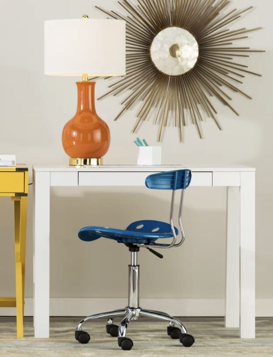 white writing desk for the home office