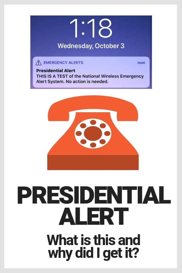 presidential alert what is this and why am i getting it Meme showing a phone notification titled 'Presidential Alert' with a vintage red rotary phone below, humorously questioning why this alert was received.