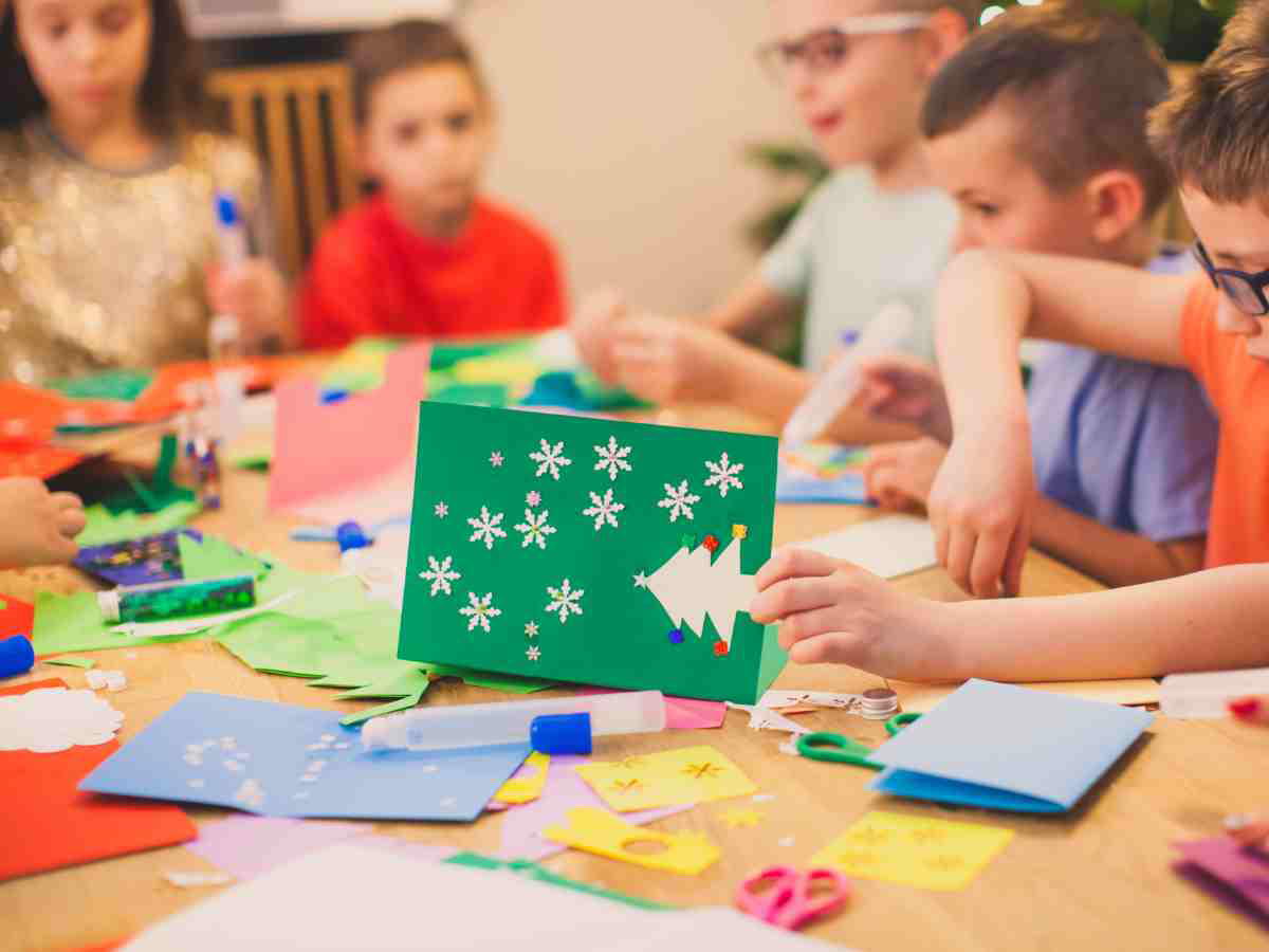 diy christmas cards toddler craft toddlers making diy christmas cards