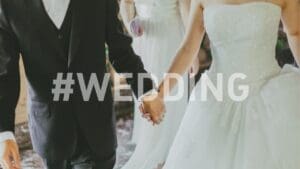 getting married social media wedding hashtags