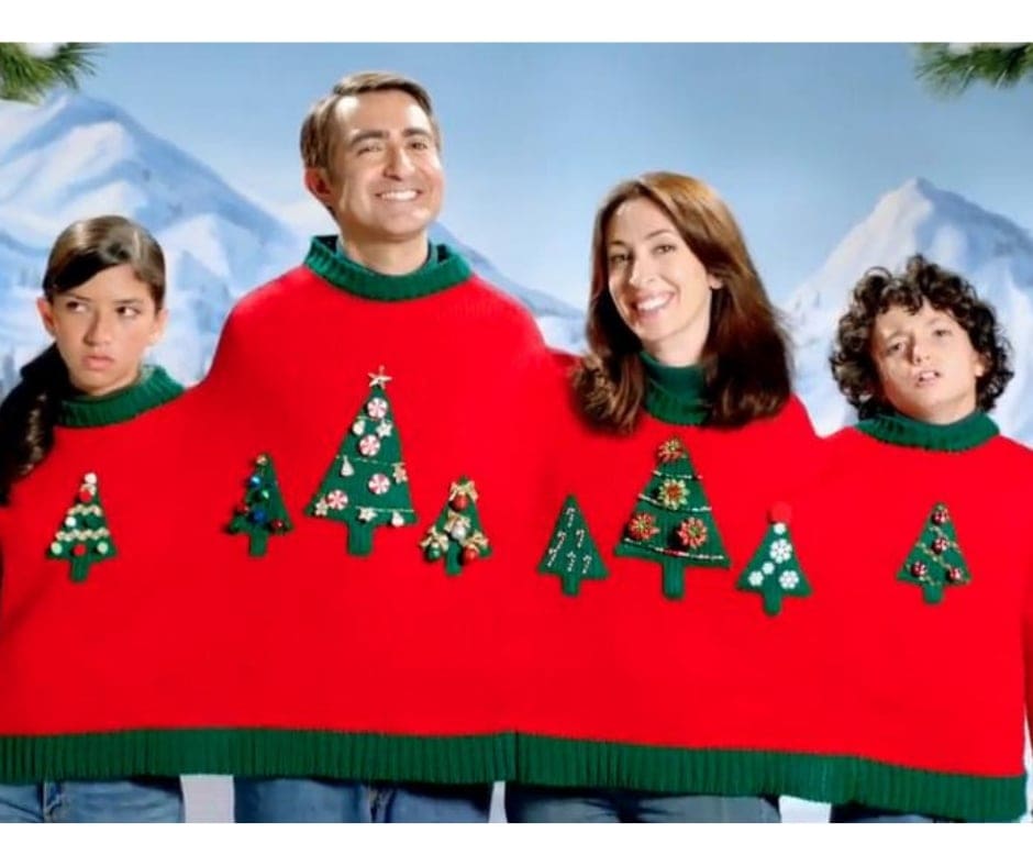 ugly christmas sweater for the whole family - funny christmas pictures getalongchristmassweater