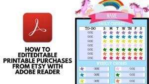 How to edit editable printables from etsy