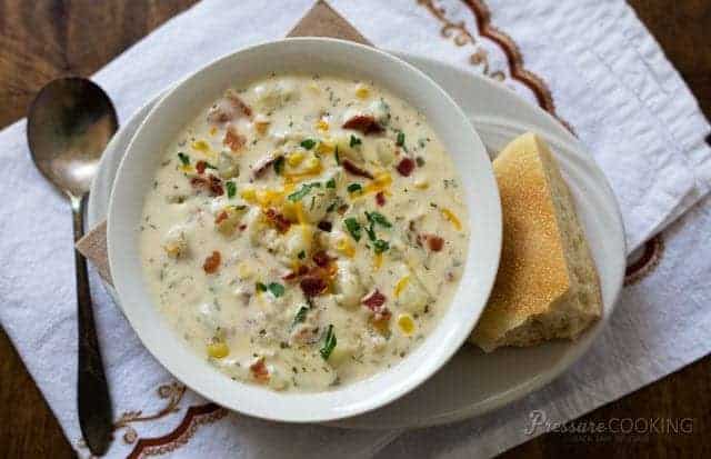 Chunky Potato Cheese Soup Pressure Cooking Today