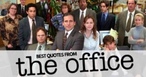 A meme featuring the cast of the popular TV show 'The Office,' highlighting their best quotes with text overlaying the image.