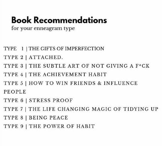 book recommendations for enneagram types book recommendations for enneagram types