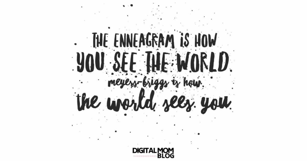 enneagram memes funny Meme with text: 'The Enneagram is how you see the world; MyersBriggs is how the world sees you,' surrounded by artistic ink splatters, capturing the quirky essence of personality tests.