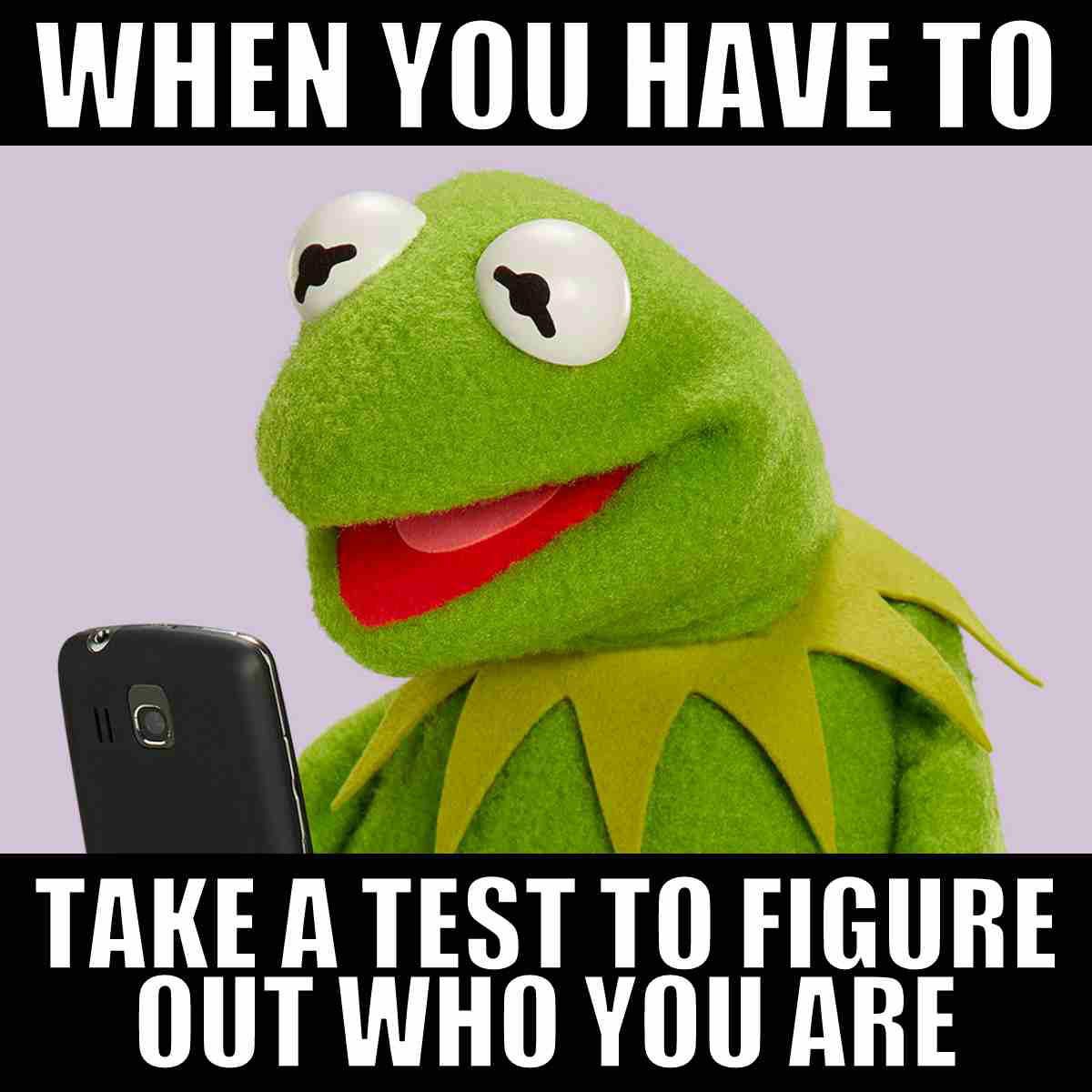 personality test meme when you have to take a test to figure out who you are