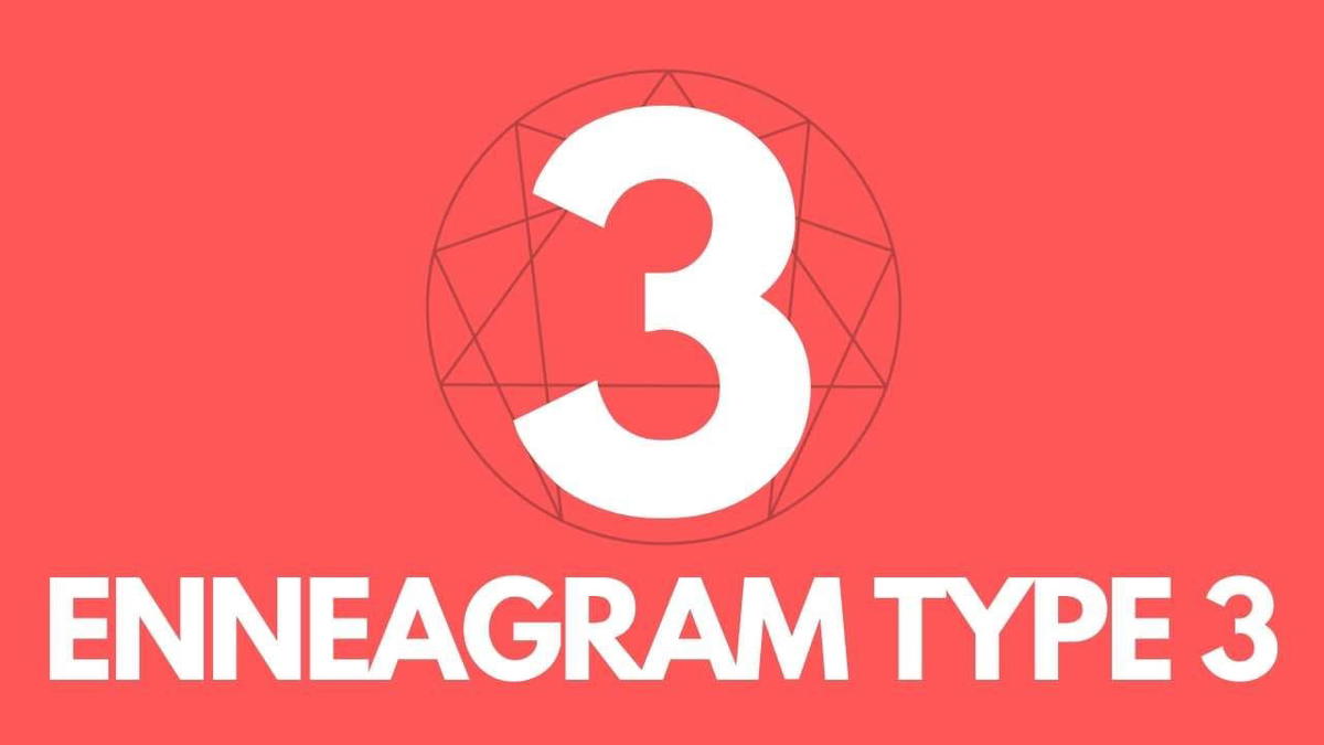 3 Bold and proud, this spunky Enneagram Type 3 image flaunts a big number three against a red background, screaming 'Look at me! I'm achieving even as an image!'