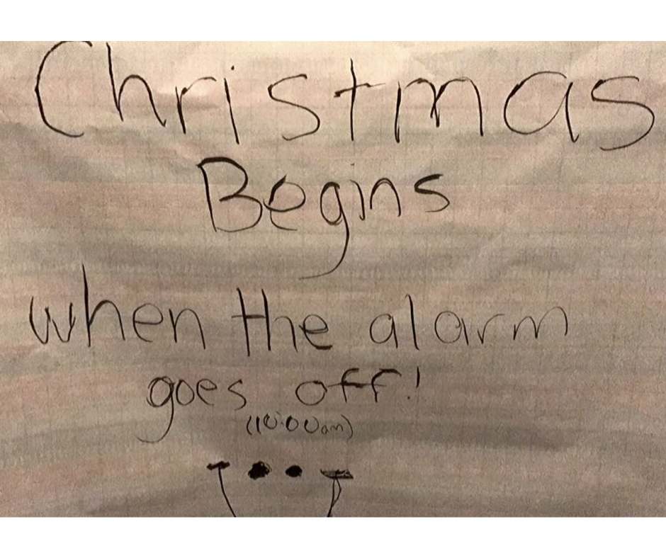 christmas morning alarm christmas morning alarm