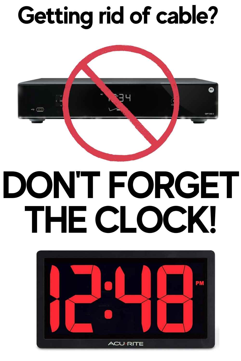 clock to replace cable clock to replace cable box