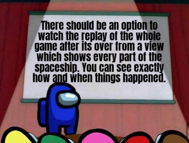 replay among us game watch replay of among us game meme