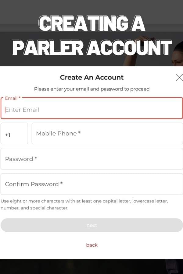 creating free parler account creating free parler account