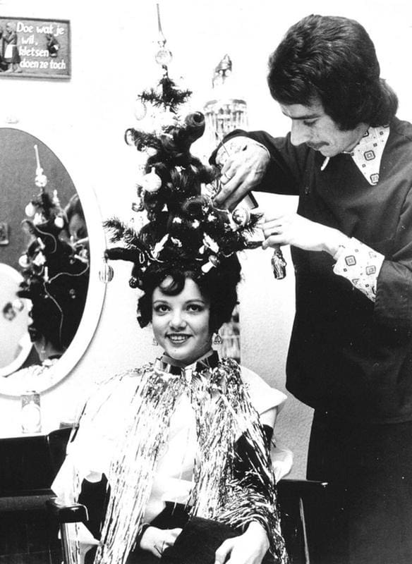 christmas tree hair funny Christmas photo Christmas Tree Hair