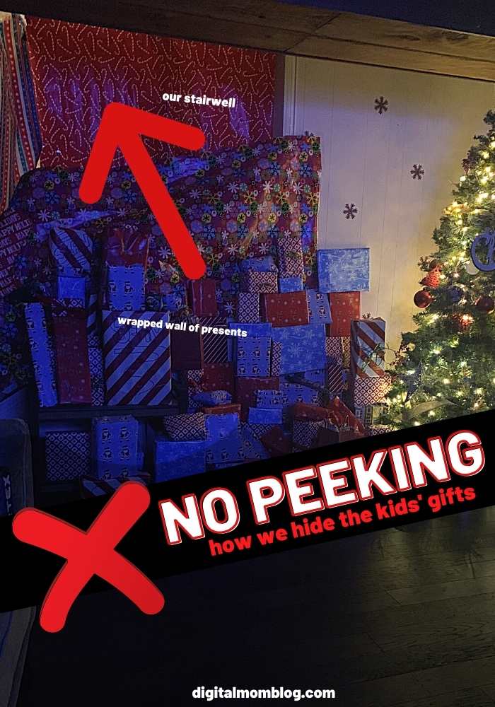 No Peeking - how to hide Christmas gifts from kids 2 story house no peeking hiding christmas gifts from kids