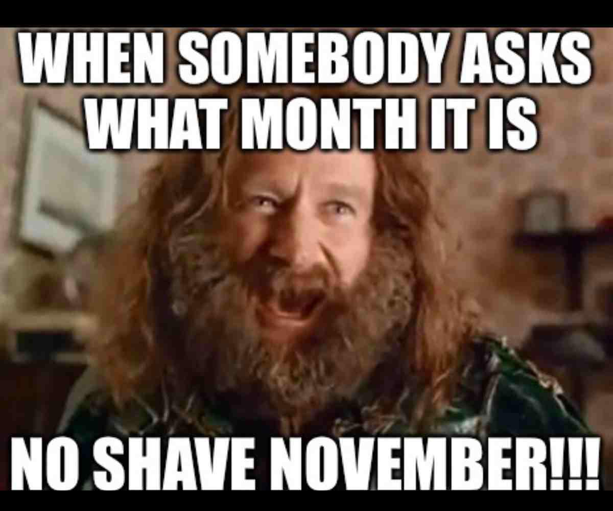 no shave november meme funny when somebody asks what month it is no shave november
