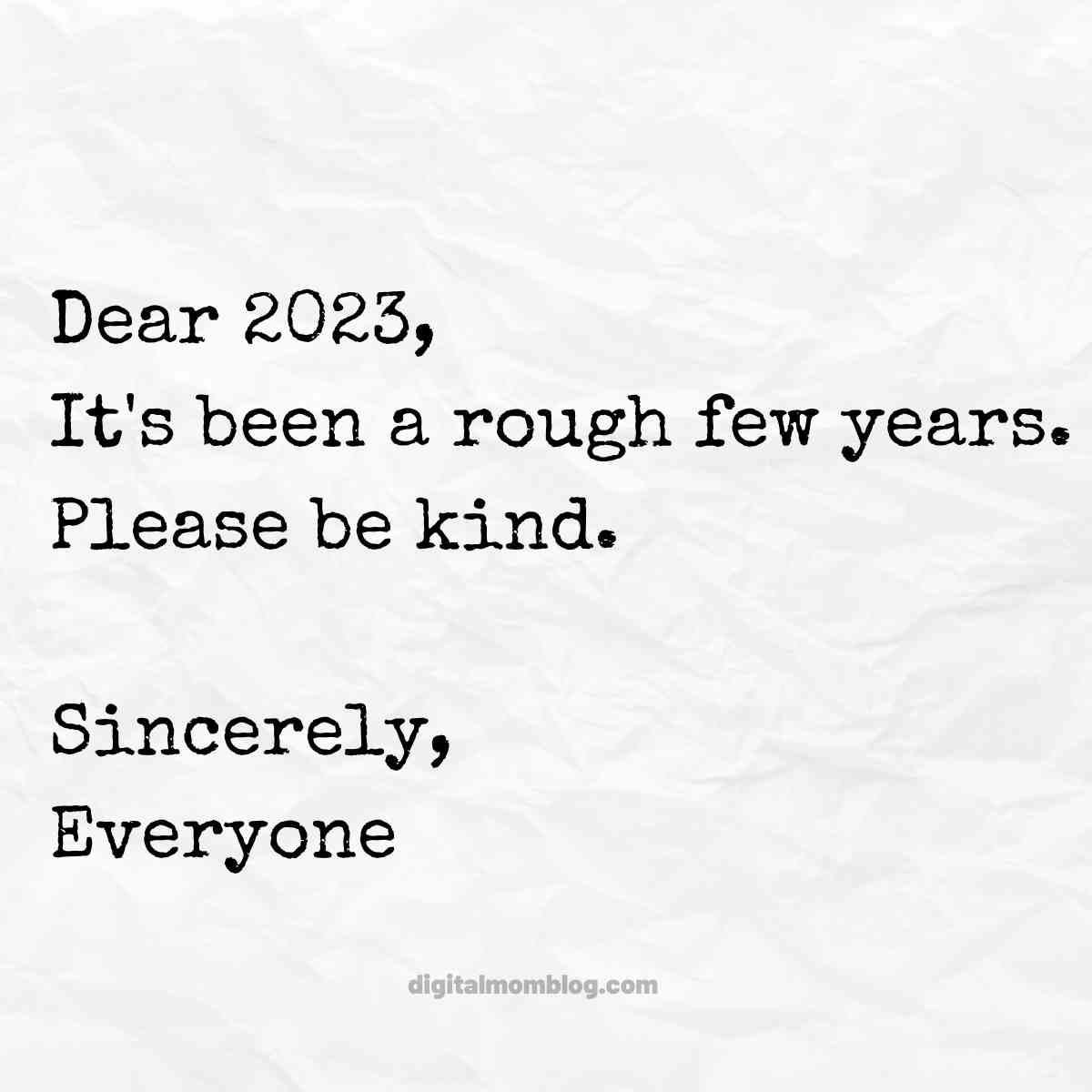 2023 positive image dear 2024 its been a rough few years please be kind.