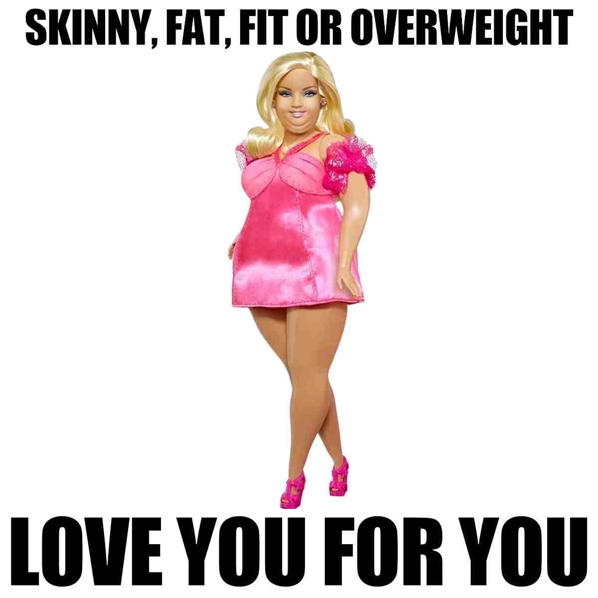 fat barbie meme skinny fat fit or over weight love you for you
