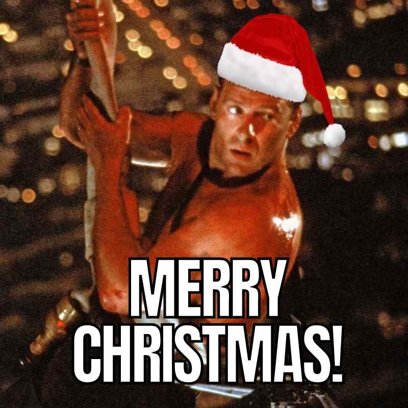 merry christmas die hard meme bruce willis merry christmas die hard