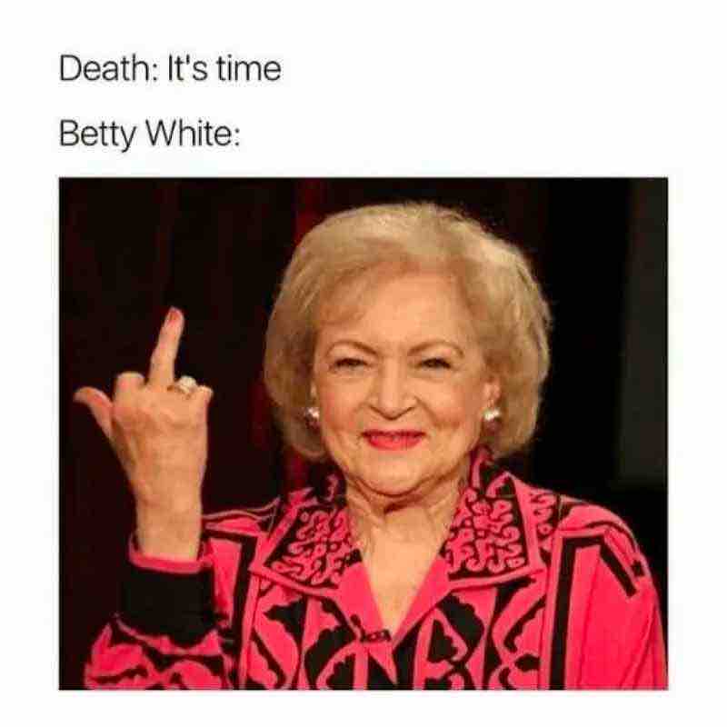 betty white middle finger meme