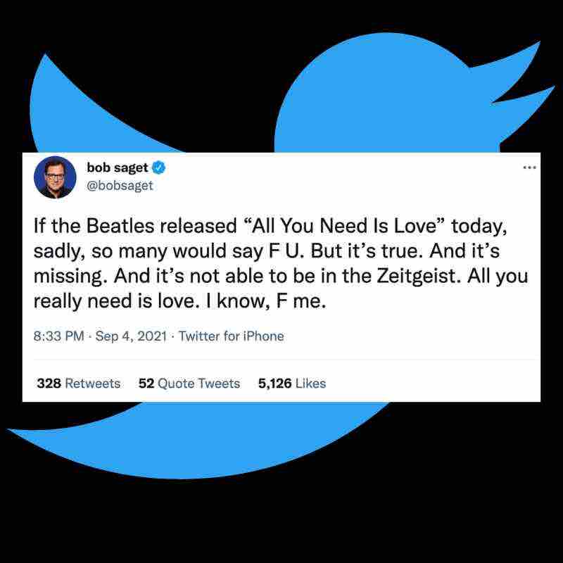 bob saget love tweet bob saget love tweet