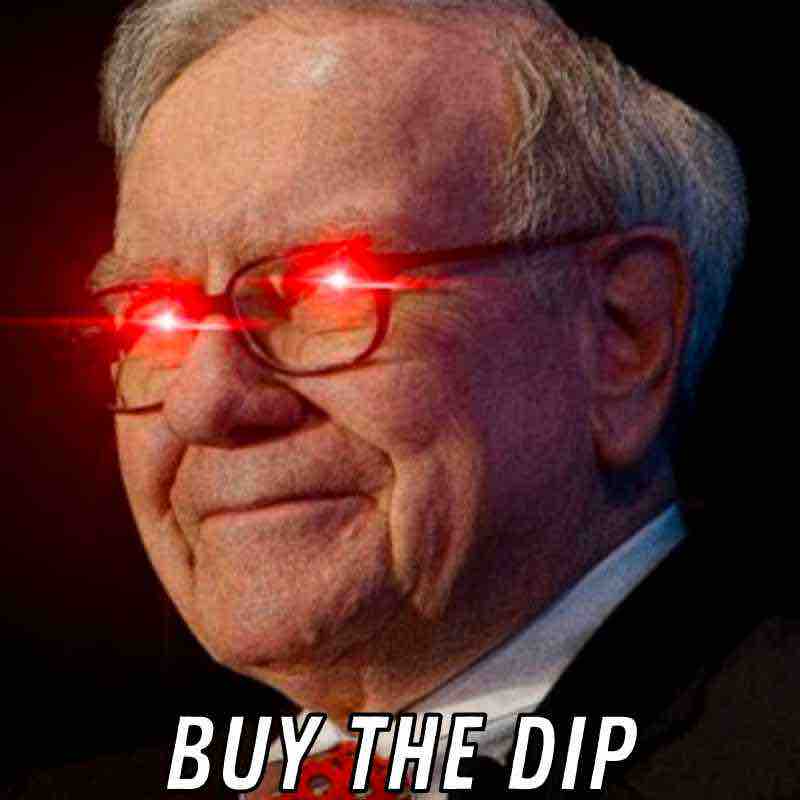 buy the dip warren buffett meme