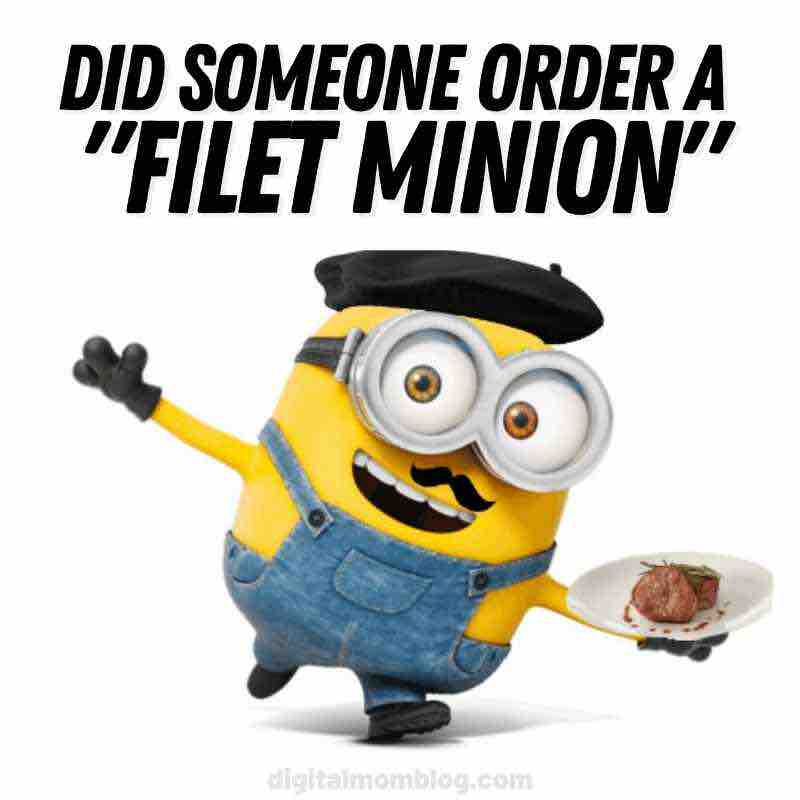 filet minion meme A cheerful minion in overalls and a beret serving a 'Filet Minion' dish, with humorous text: 'Did someone order a "Filet Minion"?' showcasing classic minion humor.