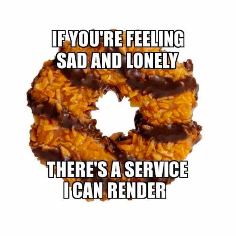 sad and lonely meme girl scout cookie sad and lonely meme girl scout cookie