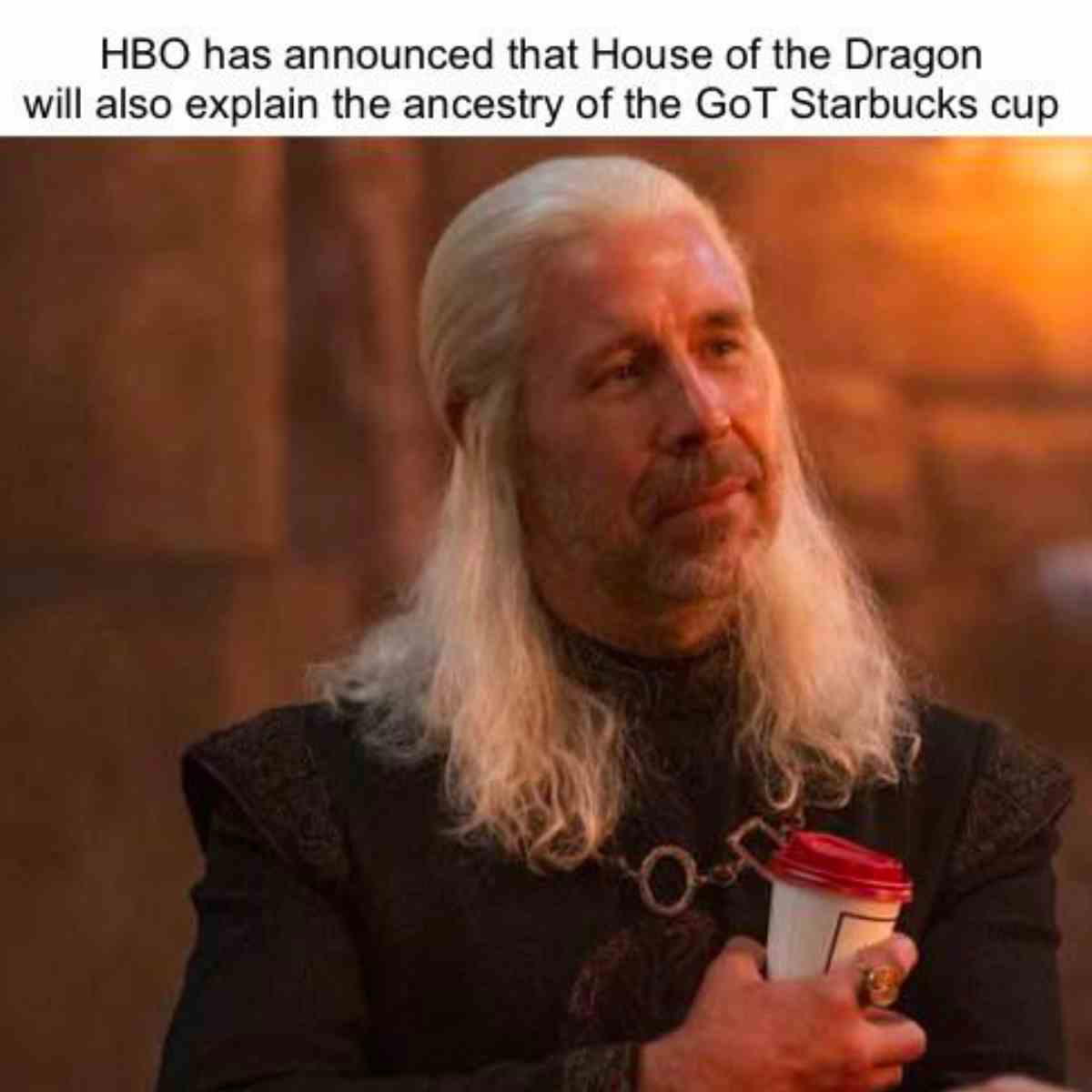 house of the dragon starbucks cup meme