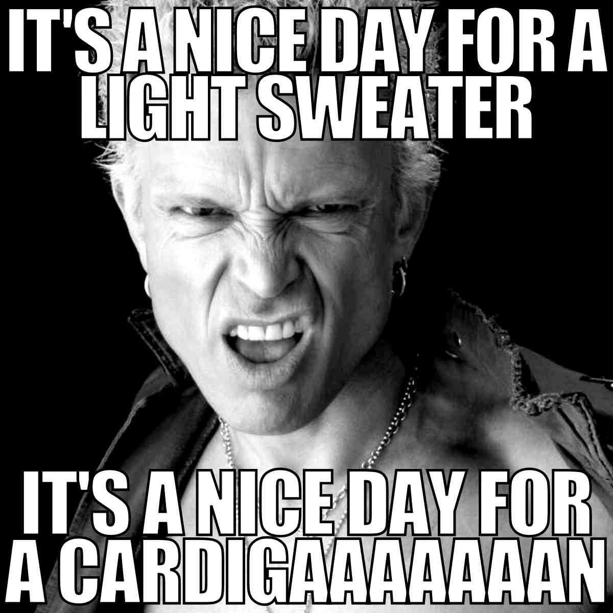 billy idol sweater meme
