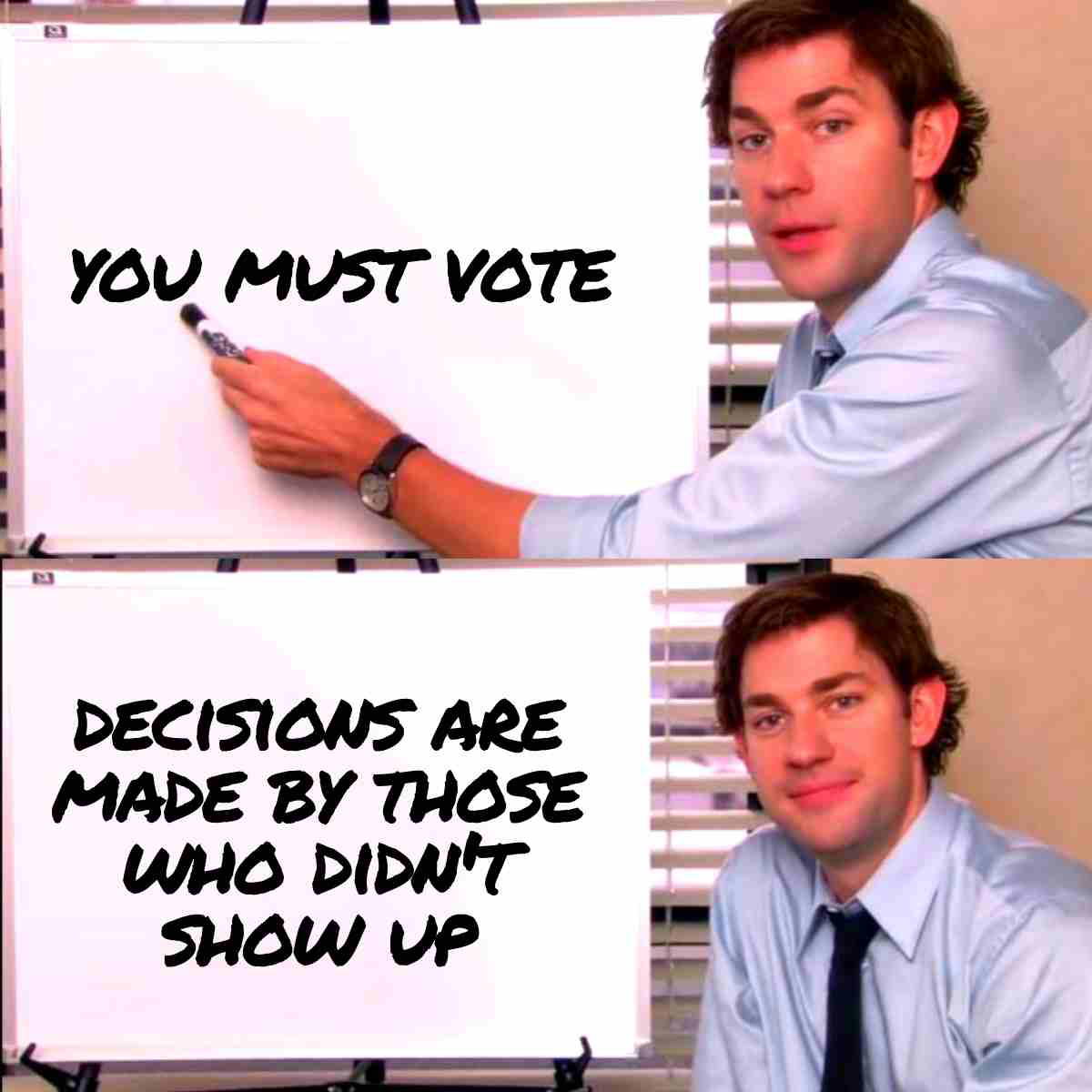 votes meme you must vote decisions are made by those who didnt show up