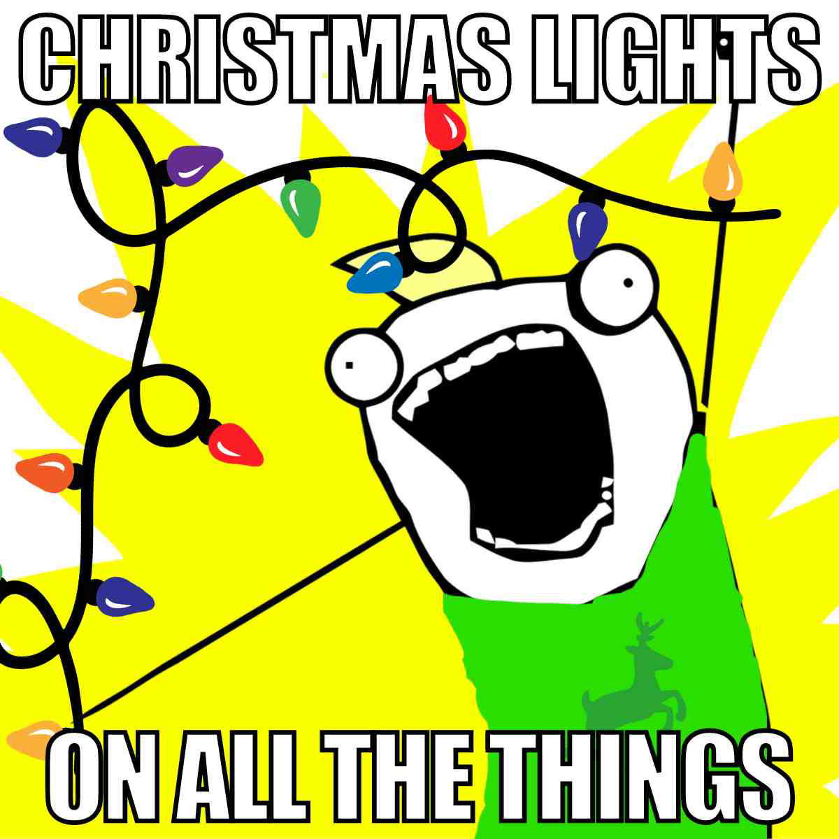 christmas light meme funny christmas lights on all the things