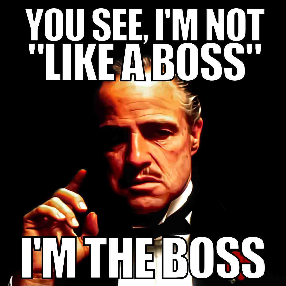 like a boss meme you see i'm not like a boss i am the boss